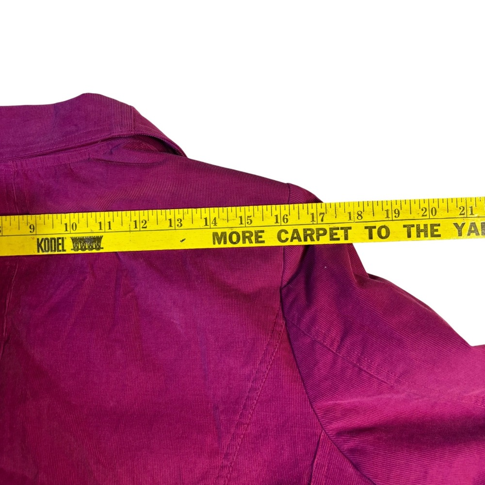 Patrick Christopher Womens Magenta Pink Corduroy Full Zip Jacket Size M Fine Wal - Picture 11 of 13